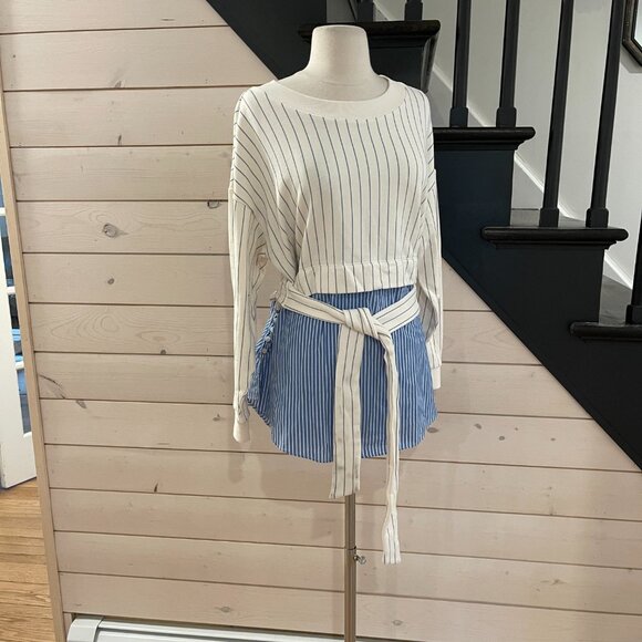 040 By Anthropologie French Terry Twofer Sweatshirt NWOT Size Medium - Picture 8 of 9